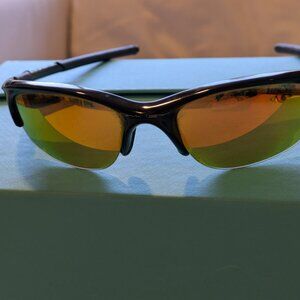 Oakley Half Jacket 1.0 Jet Black w/ Fire Iridium Lenses